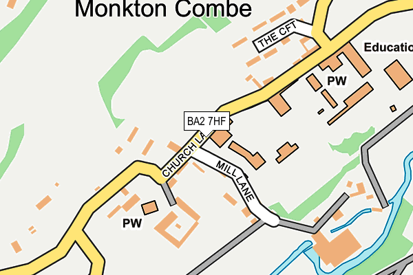 BA2 7HF map - OS OpenMap – Local (Ordnance Survey)