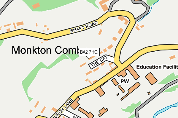 BA2 7HQ map - OS OpenMap – Local (Ordnance Survey)