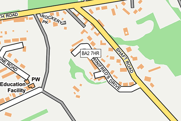 BA2 7HR map - OS OpenMap – Local (Ordnance Survey)