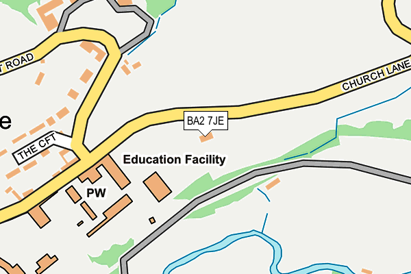 BA2 7JE map - OS OpenMap – Local (Ordnance Survey)