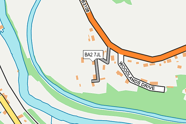 BA2 7JL map - OS OpenMap – Local (Ordnance Survey)