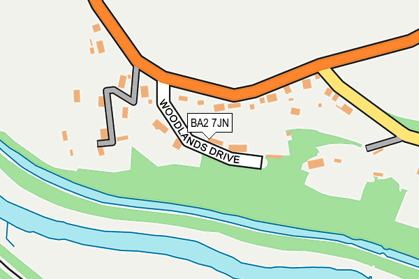 BA2 7JN map - OS OpenMap – Local (Ordnance Survey)