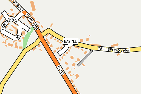 BA2 7LL map - OS OpenMap – Local (Ordnance Survey)