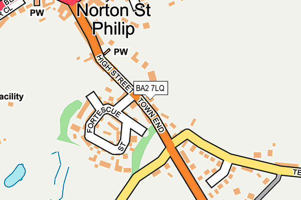 BA2 7LQ map - OS OpenMap – Local (Ordnance Survey)