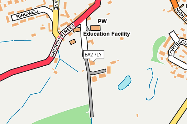 BA2 7LY map - OS OpenMap – Local (Ordnance Survey)