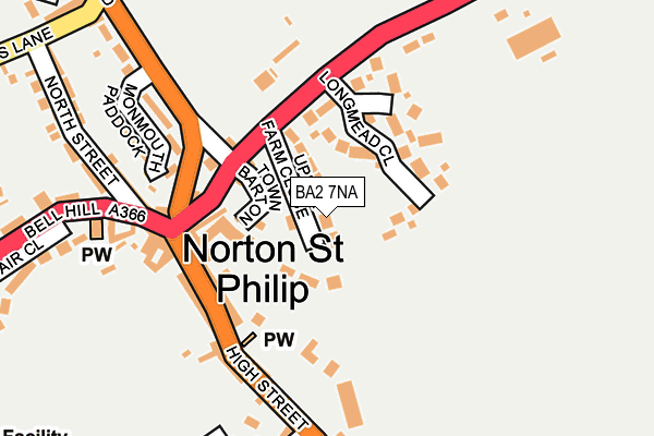 BA2 7NA map - OS OpenMap – Local (Ordnance Survey)