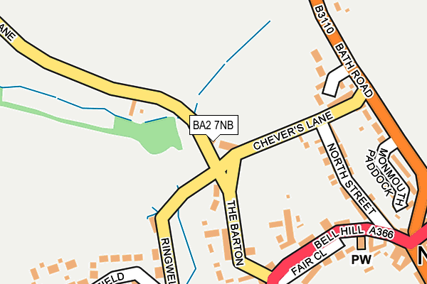 BA2 7NB map - OS OpenMap – Local (Ordnance Survey)