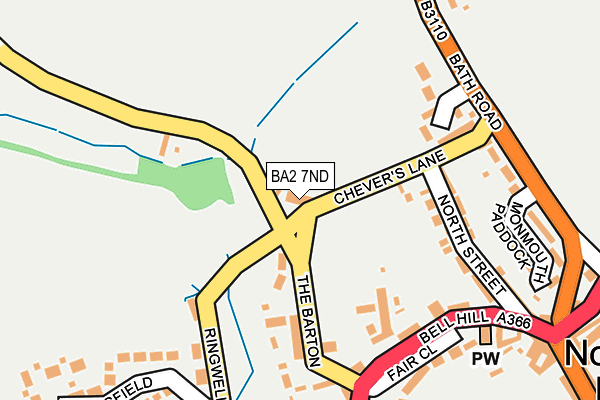 BA2 7ND map - OS OpenMap – Local (Ordnance Survey)