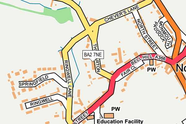 BA2 7NE map - OS OpenMap – Local (Ordnance Survey)