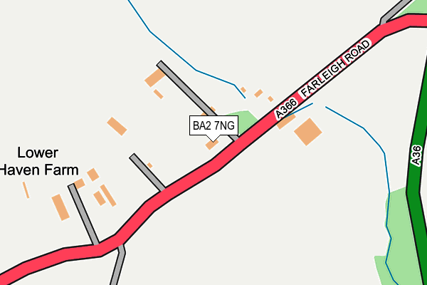 BA2 7NG map - OS OpenMap – Local (Ordnance Survey)