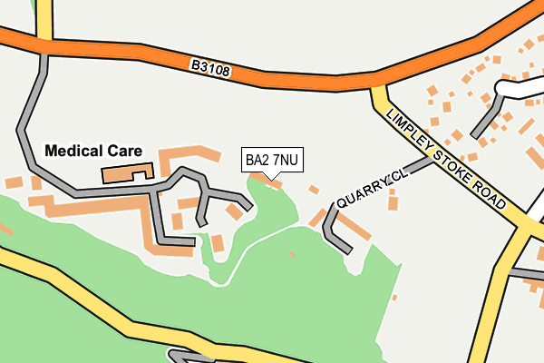 BA2 7NU map - OS OpenMap – Local (Ordnance Survey)