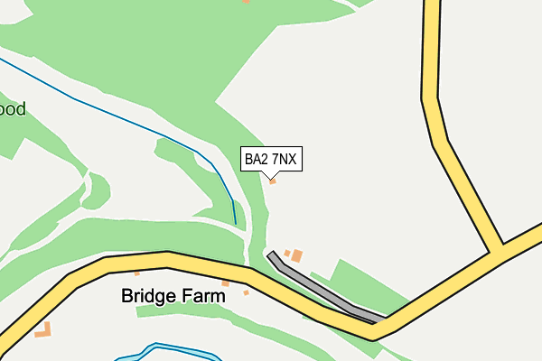 BA2 7NX map - OS OpenMap – Local (Ordnance Survey)