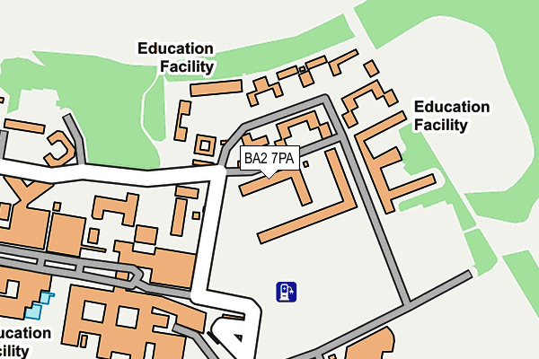 BA2 7PA map - OS OpenMap – Local (Ordnance Survey)