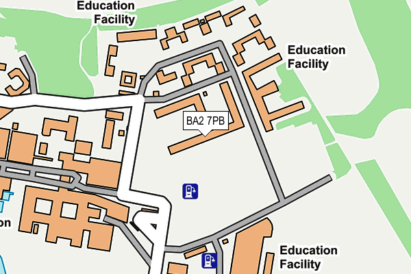 BA2 7PB map - OS OpenMap – Local (Ordnance Survey)