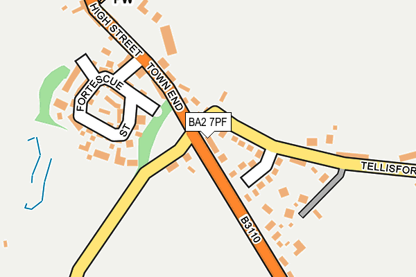 BA2 7PF map - OS OpenMap – Local (Ordnance Survey)