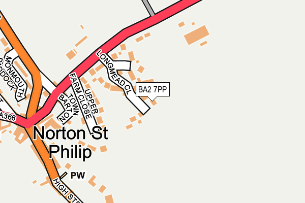 BA2 7PP map - OS OpenMap – Local (Ordnance Survey)