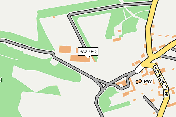 BA2 7PQ map - OS OpenMap – Local (Ordnance Survey)