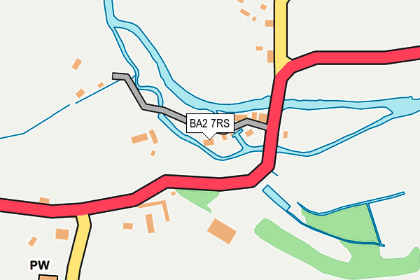 BA2 7RS map - OS OpenMap – Local (Ordnance Survey)