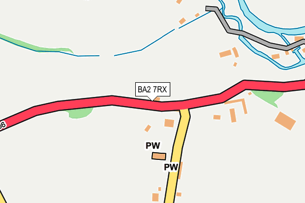 BA2 7RX map - OS OpenMap – Local (Ordnance Survey)