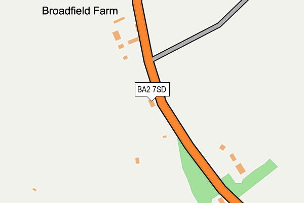 BA2 7SD map - OS OpenMap – Local (Ordnance Survey)