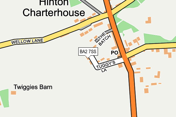 BA2 7SS map - OS OpenMap – Local (Ordnance Survey)