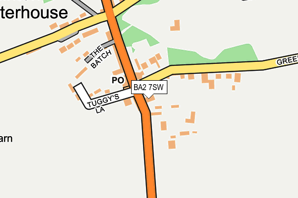 BA2 7SW map - OS OpenMap – Local (Ordnance Survey)