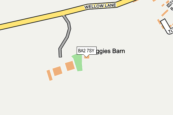 BA2 7SY map - OS OpenMap – Local (Ordnance Survey)