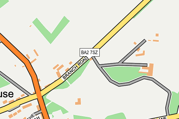 BA2 7SZ map - OS OpenMap – Local (Ordnance Survey)