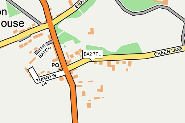 BA2 7TL map - OS OpenMap – Local (Ordnance Survey)