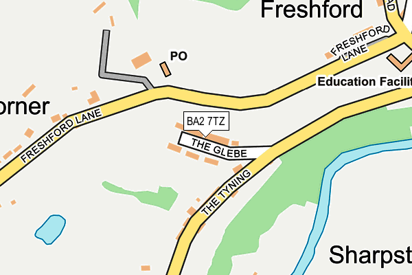 BA2 7TZ map - OS OpenMap – Local (Ordnance Survey)