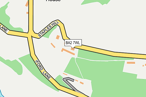 BA2 7WL map - OS OpenMap – Local (Ordnance Survey)