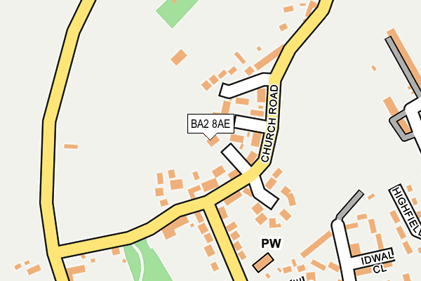 BA2 8AE map - OS OpenMap – Local (Ordnance Survey)