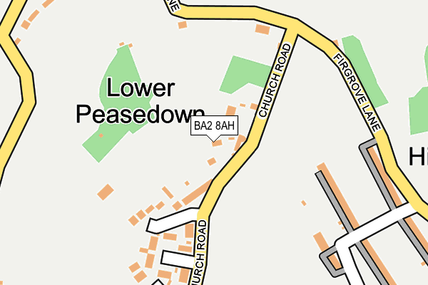 BA2 8AH map - OS OpenMap – Local (Ordnance Survey)