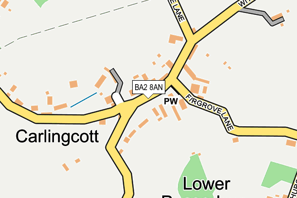 BA2 8AN map - OS OpenMap – Local (Ordnance Survey)