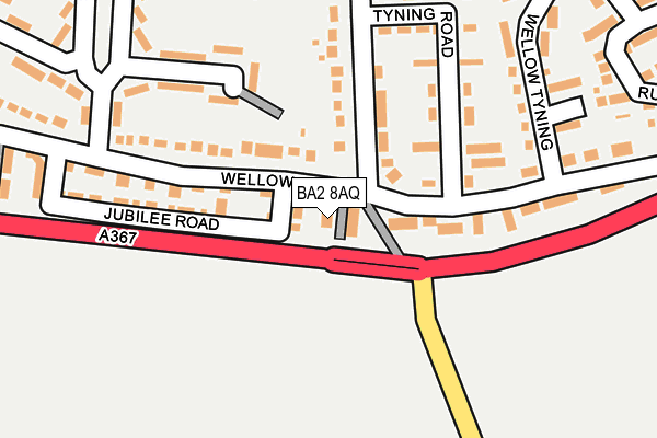 BA2 8AQ map - OS OpenMap – Local (Ordnance Survey)