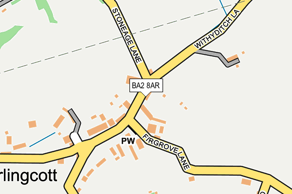 BA2 8AR map - OS OpenMap – Local (Ordnance Survey)