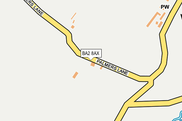 BA2 8AX map - OS OpenMap – Local (Ordnance Survey)