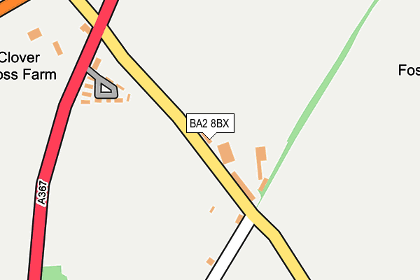 BA2 8BX map - OS OpenMap – Local (Ordnance Survey)