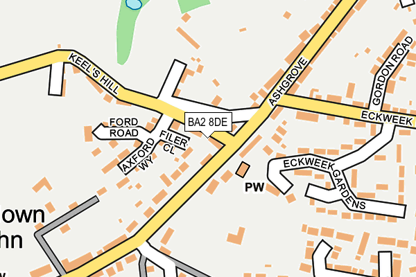 BA2 8DE map - OS OpenMap – Local (Ordnance Survey)