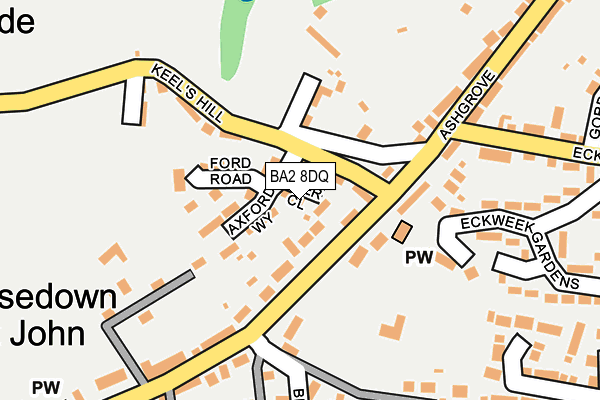 BA2 8DQ map - OS OpenMap – Local (Ordnance Survey)