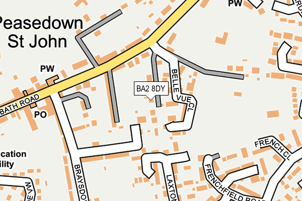 BA2 8DY map - OS OpenMap – Local (Ordnance Survey)