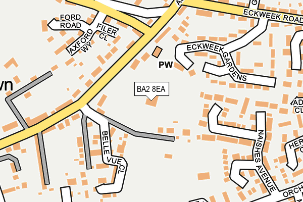 BA2 8EA map - OS OpenMap – Local (Ordnance Survey)