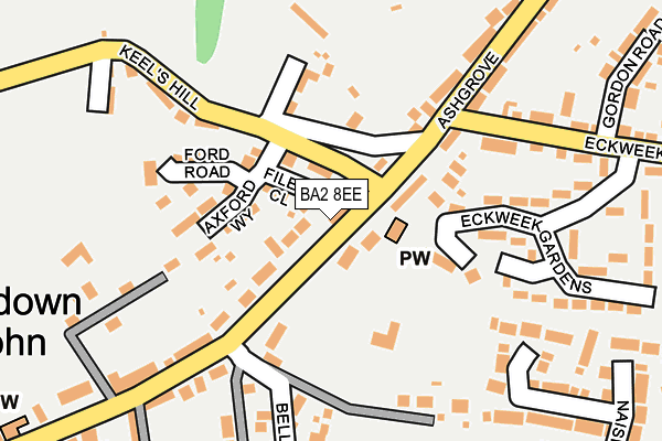 BA2 8EE map - OS OpenMap – Local (Ordnance Survey)