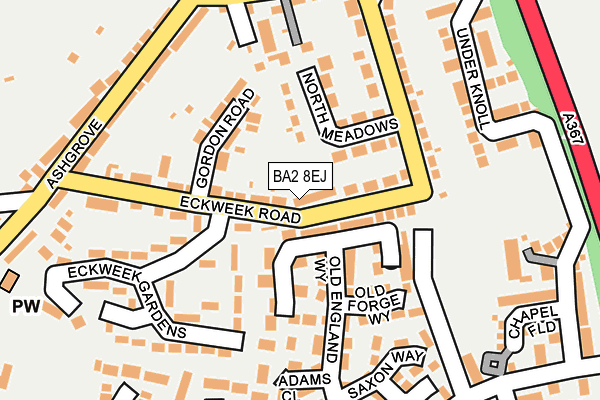 BA2 8EJ map - OS OpenMap – Local (Ordnance Survey)