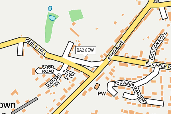 BA2 8EW map - OS OpenMap – Local (Ordnance Survey)