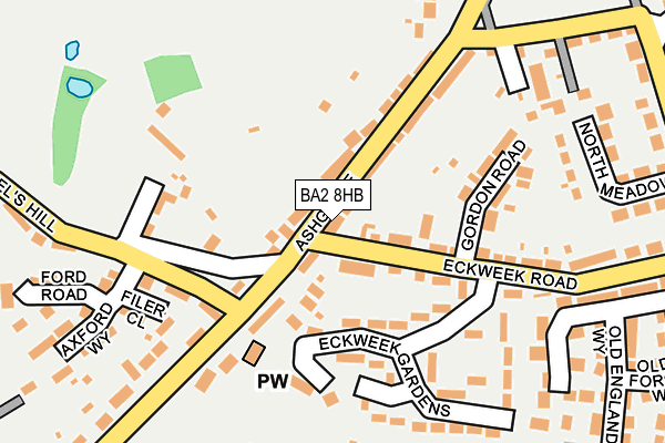 BA2 8HB map - OS OpenMap – Local (Ordnance Survey)