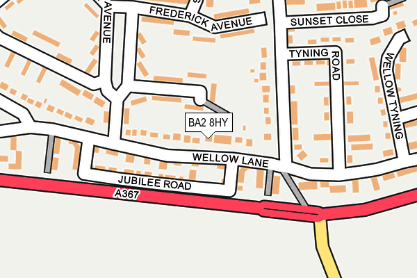 BA2 8HY map - OS OpenMap – Local (Ordnance Survey)