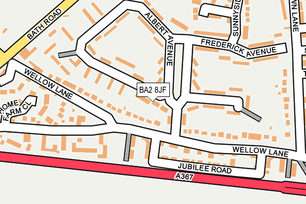 BA2 8JF map - OS OpenMap – Local (Ordnance Survey)