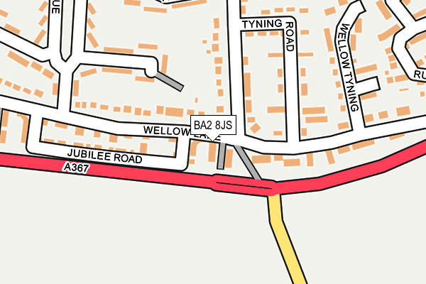 BA2 8JS map - OS OpenMap – Local (Ordnance Survey)