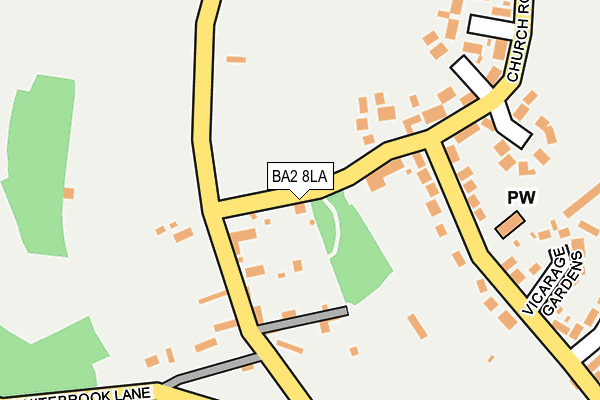 BA2 8LA map - OS OpenMap – Local (Ordnance Survey)